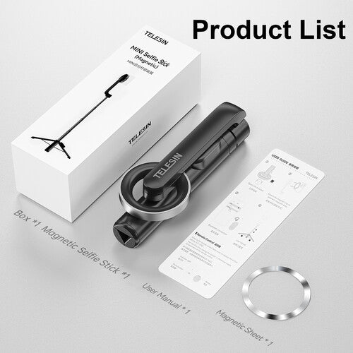 Bastón selfie magnético para smartphone con control remoto Bluetooth - TELESIN