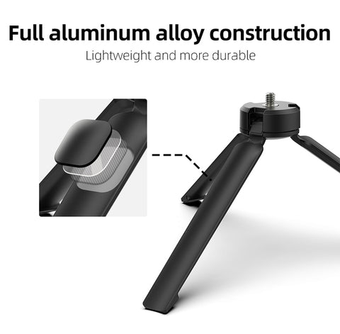 Trípode de Aluminio Telesin para Cámaras GoPro, DJI Osmo, Insta360
