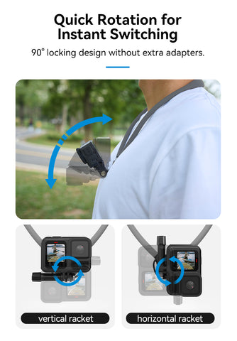 Soporte de cuello magnético 2 en 1 para cámaras de acción y smartphone 2.0 - TELESIN