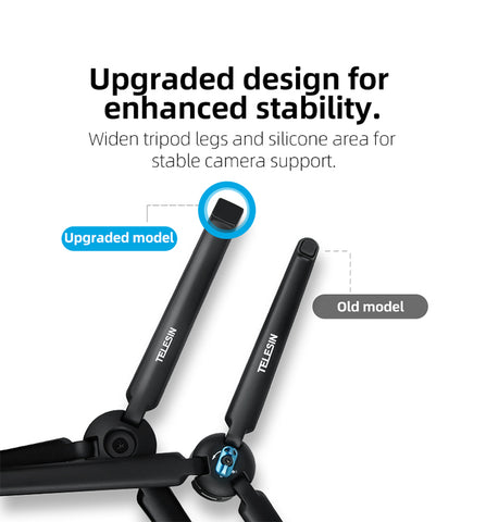 Trípode de Aluminio Telesin para Cámaras GoPro, DJI Osmo, Insta360