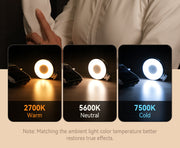 Luz Magnética Magsafe extensible para Smartphones con 3 niveles de brillo y temperatura de color - TELESIN