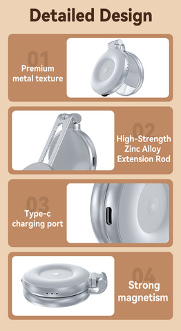 Luz Magnética Magsafe extensible para Smartphones con 3 niveles de brillo y temperatura de color - TELESIN