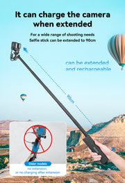 Selfie stick recargable 10.000 mAh para Cámaras de acción y Smartphone- TELESIN