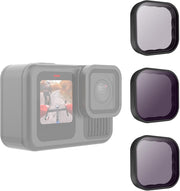 Set de filtros ND8/ND16/ND32 para GoPro Hero 12/11/10/9 - TELESIN