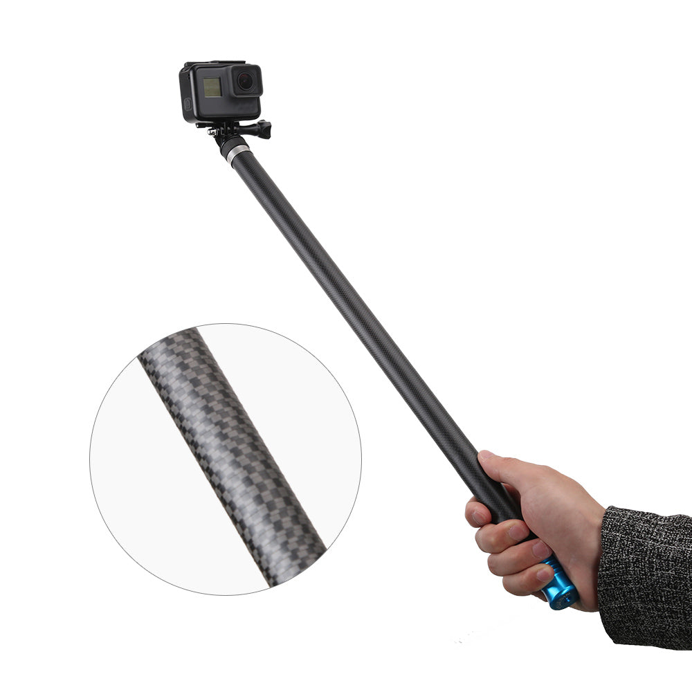 Bastón Selfie 2,7 m de fibra de carbono para cámaras de acción – TELESIN