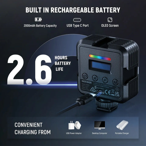 Luz de Video RGB Neewer RGB62 con Control por App