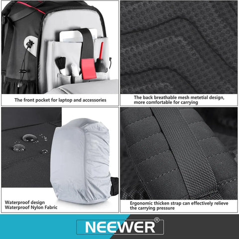 Mochila Neewer 30L Negra para Cámara y Dron