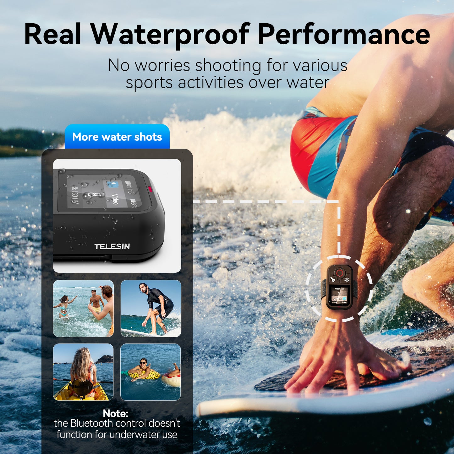 Control remoto Bluetooth para GoPro 13/12/11/10/9/8 y Max - TELESIN