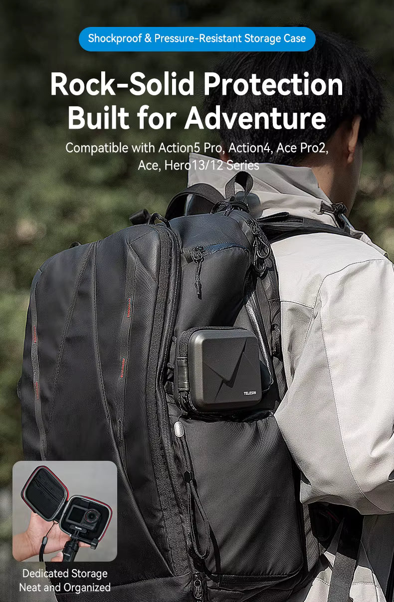 Estuche de almacenamiento resistente y aprueba de agua y golpes Gopro - Telesin