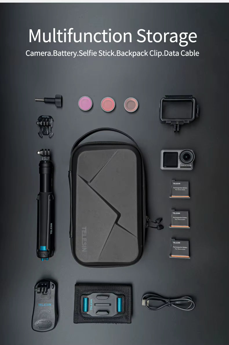 Estuche Rígido EVA Impermeable para GoPro / DJI / Insta360 – TELESIN
