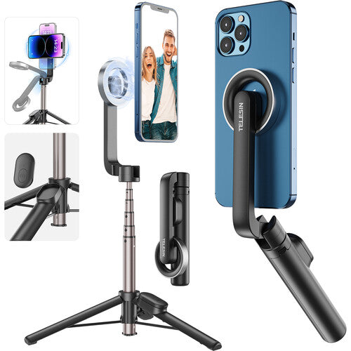 Bastón selfie magnético para smartphone con control remoto Bluetooth - TELESIN