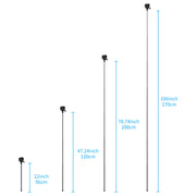Bastón Selfie 2,7 m de fibra de carbono para cámaras de acción – TELESIN
