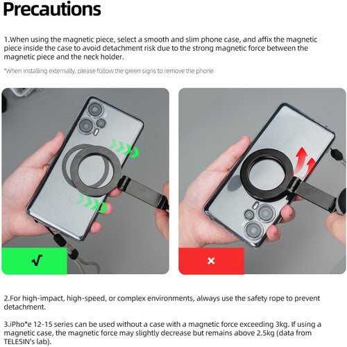 Soporte magnetico de cuello para smartphone - TELESIN