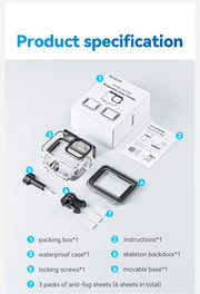 Carcasa impermeable para GoPro 9/10/11/12 - TELESIN