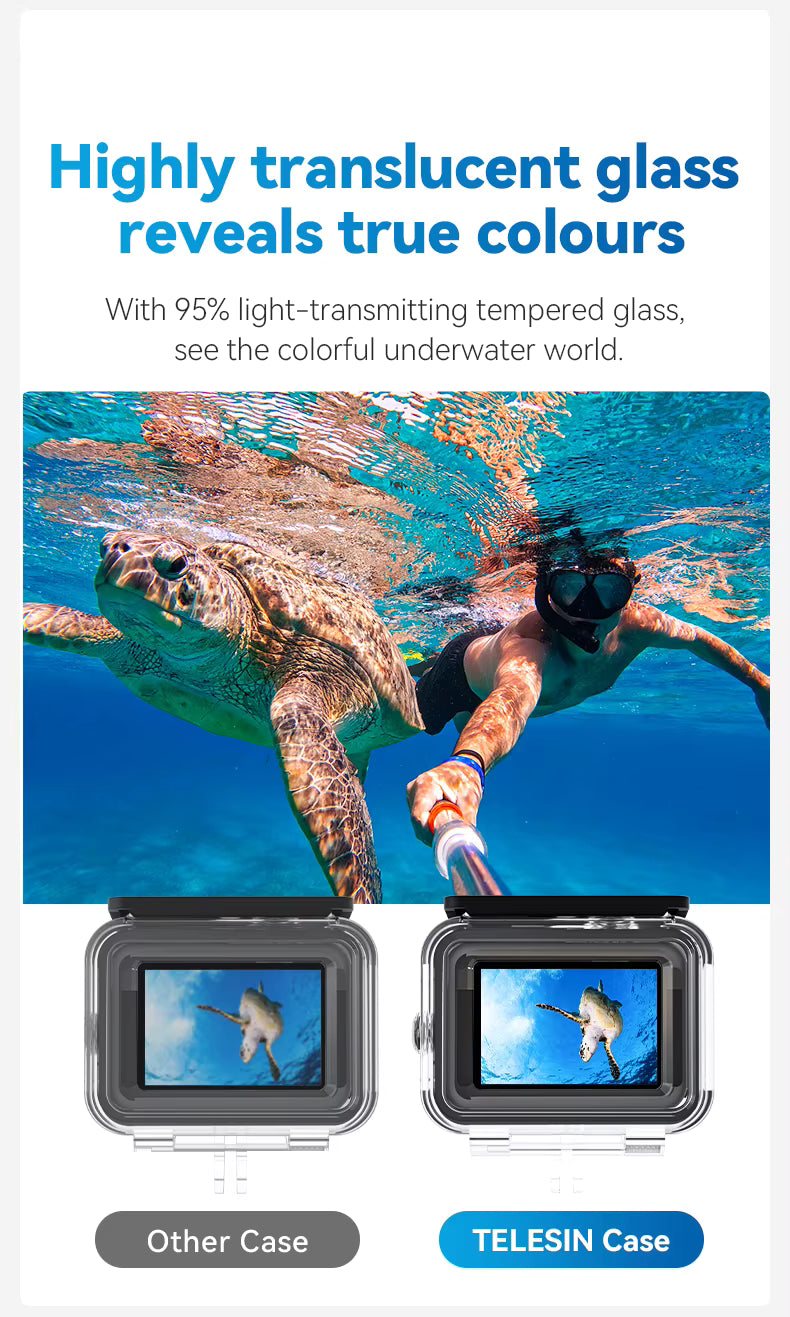 Carcasa impermeable para GoPro 9/10/11/12 - TELESIN