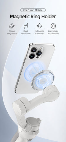 Soporte de Anillo Magnético Telesin para iPhone, Android y DJI Osmo
