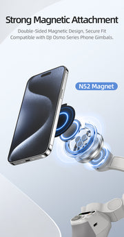 Soporte de Anillo Magnético Telesin para iPhone, Android y DJI Osmo