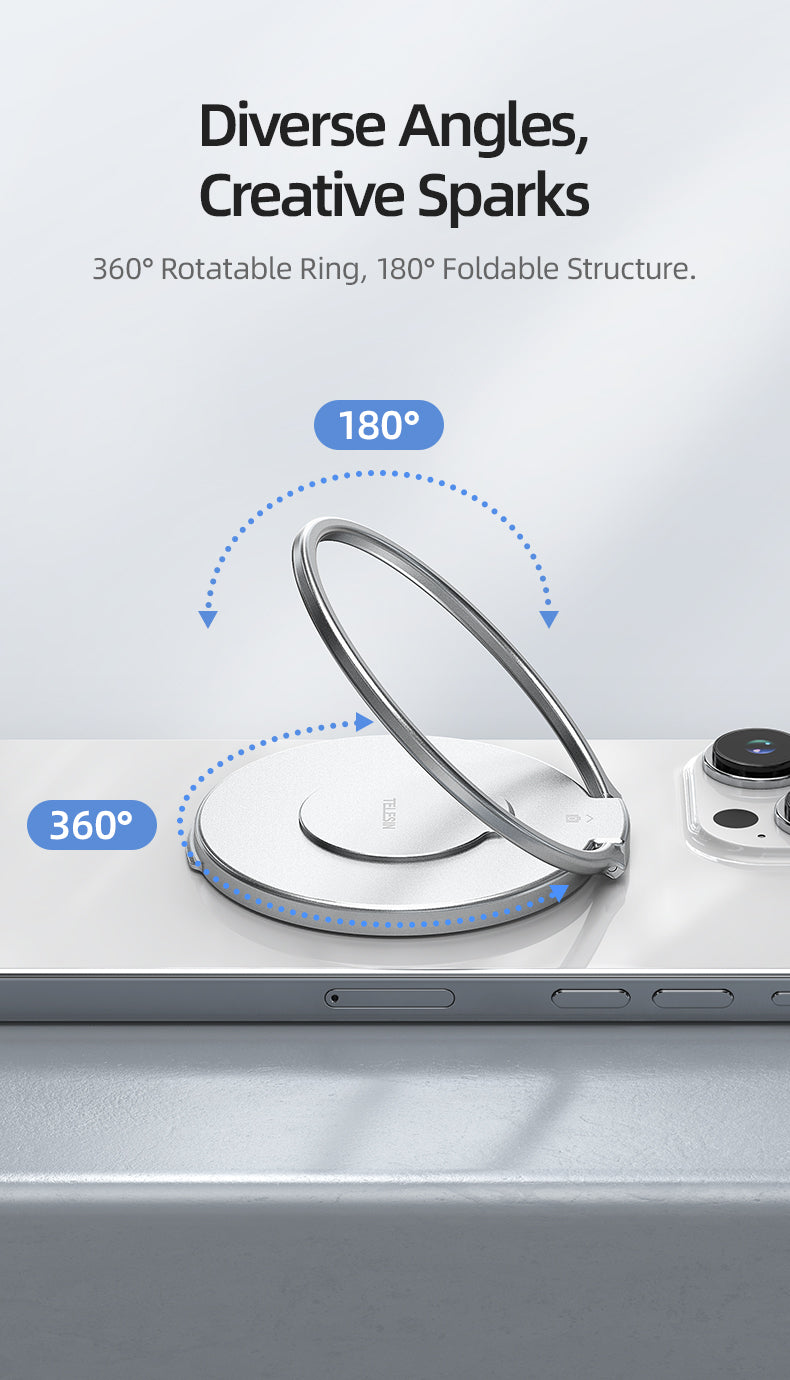 Soporte de Anillo Magnético Telesin para iPhone, Android y DJI Osmo