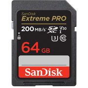 Tarjeta SD SanDisk 64GB Extreme Pro UHS-I SDXC 200MB/s