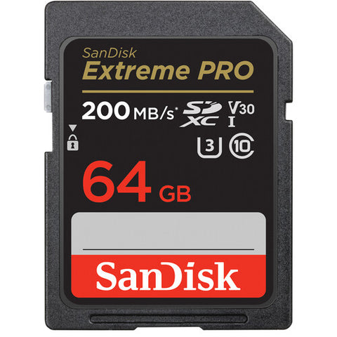 Tarjeta SD SanDisk 64GB Extreme Pro UHS-I SDXC 200MB/s