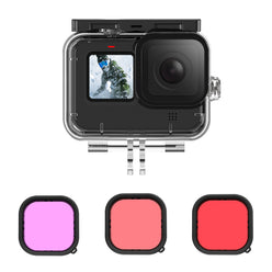 Carcasa impermeable + Filtros para GoPro Hero 9/10/11/12 – Telesin